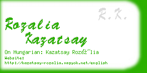 rozalia kazatsay business card